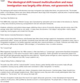 ideological shift toward multiculturalism elite driven top down