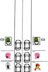 based pepe stopping traffic
