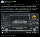 Ukrainian intelligence reports that Russian forces are executing captured Ukrainian soldiers, quoting orders to &#039;zero out&#039; those who surrender 01-08-2025 HD