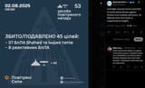 Overnight, Russian forces launched 53 aerial attack drones against Ukraine from multiple directions 02-08-2025 shot down or suppressed 45 targets.