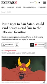 Putler ban satan