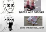socks with sandals