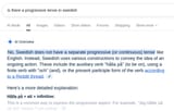 progressive tense in swedish - Google Search