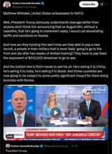 Matthew Whitaker, United States ambassador to NATO 01-08-2025 Well, President Trump obviously understands leverage better than anyone. HD