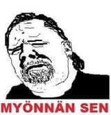 myönnän sen