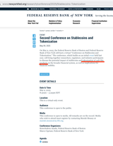 NYFed tokenization of cash like products