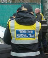 protestor removal team
