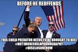 child pornographer donald trump is protecting his fellow superpredators in NYC and Israel by not disclosing the epstein list bring them to heel