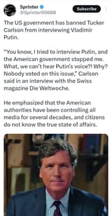 putin banned on tucker by us government