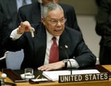 Colin Powell - Saddam Hussein&#039;s WMD Iraq War Neocon Lies Vial