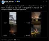 A wave of explosions and fires hit Russian cities after drone attacks. In Sochi, more than 20 explosions were reported. An oil depot and warehouses 03-07-2025