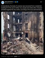 In Kramatorsk, the body of a woman was recovered from a residential building hit in the July 31 strike 03-08-2025 Four people were killed after a RU airstrike HD