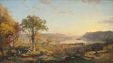Jasper Francis Cropsey (Staten Island, New York, U.S.A. 1823 -1900 Hastings-on-Hudson, New York, U.S.A.) Indian Summer - Oil on canvas 1866-min