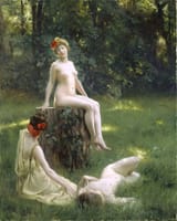 Julius LeBlanc Stewart (Philadelphia, Pennsylvania, U.S.A. 1855-1919, Paris, French Republic) The Glade - Oil on canvas 1900-min