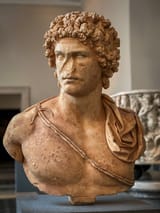 Unknown artist (Roman 2nd c.) Young man - marble c.161-80a [probably from Cyrene, from a collection confiscated by the NYC DA to Jewish donor Leon Levy as looted artifacts]