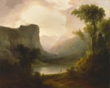 Thomas Doughty (Philadelphia, Pennsylvania, U.S.A. 1793-1856 New York City, New York, U.S.A.) In Nature&#039;s Wonderland - Oil on canvas 1835-min