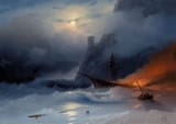 Ivan Konstantinovich Aivazovsky (Feodosia, Taurida Governorate, Russian Empire 1817-1900 ibidem) Tempest - Oil on canvas 1855