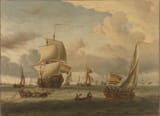 Abraham Storck (Amsterdam, County of Holland, Dutch Republic 1644-1708 ibidem) De rede van Enkhuizen (The Enkhuizen roadstead) - Olieverf op doek-min