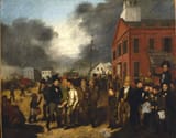 Thomas Mickell Burnham (Boston, Massachusetts, U.S.A. 1818-1866 ibidem) First State Election in Detroit, Michigan - Oil on canvas c.1837-min