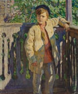Nikolai Petrovich Bogdanov-Belsky (Shitiki, Smolensk Governorate, Russian Empire 1868-1945 Berlin, Greater German Reich) Portrait of a young boy wearing a cap - Oil on canvas