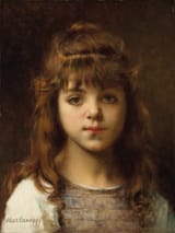 Alexei Alexeevich Harlamoff (Dyachevka, Saratov Governorate, Russian Empire 1840-1925 Paris, French Republic) Girl in a brown tunic - Oil on canvas