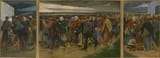 Eugène Laermans (Molenbeek-Saint-Jean, Province of Brabant, Kingdom of Belgium 1864-1940 Brussels, Kingdom of Belgium) Landverhuizers (Emigrants) - Olieverf op doek 1896-min