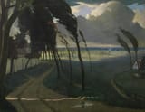 Eugène Laermans (Molenbeek-Saint-Jean, Province of Brabant, Kingdom of Belgium 1864-1940 Brussels, Kingdom of Belgium) Storm - Olieverf op doek 1899-min