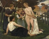 Eugène Laermans (Molenbeek-Saint-Jean, Province of Brabant, Kingdom of Belgium 1864-1940 Brussels, Kingdom of Belgium) Oasis - Olieverf op doek 1905-min