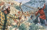 Giuseppe Rava (Faenza 1963-) The Ten Thousand ambushed - gouache 2015 [the Anabasis, retreat from Cunaxa to Greece, 401-399 BC]