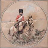 Georges Bertin Scott (Paris, French Republic 1873-1943 Paris, French State) Hussar - Watercolor and gouache on paper