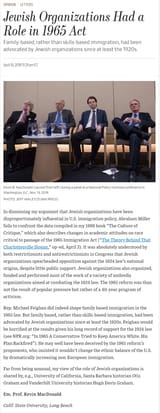 1965 hart-celler act jew involvement multiculturalism