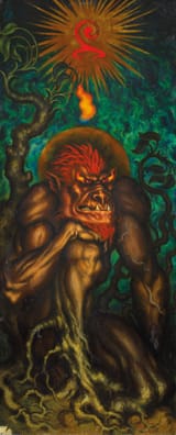 Nikolai Konstantinovich Kalmakov (Nervi, Liguria, Kingdom of Italy 1873-1955 Chelles, Seine-et-Marne, French Republic) Primate, panel for the Chapelle Fortin - Oil on panel 1927