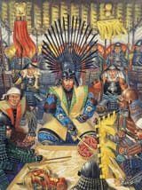 Giuseppe Rava (Faenza 1963-) Hideyoshi Toyotomi at Yamazaki - gouache 2009 [Oda-Toyotomi victory, 2 July 1582]