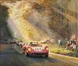 Alfredo de la María (Montevideo, Oriental Republic of Uruguay 1945-) Ferrari 250 P&#039;s victory at the 1963 6 Hours of Nürburgring - oil on canvas [16 June 1961]