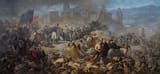 Ramon Martí i Alsina (Barcelona, Province of Barcelona, Kingdom of Spain 1826-1898 ibidem) The Great Day of Girona, Spanish troops repel a French assault during the Siege of Girona on 19 September 1809 - Oil on canvas 1864