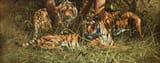 Gary Robert Swanson (Alcester, South Dakota, U.S.A. 1942-2010) Jungle Majesty - Oil on canvas 1973