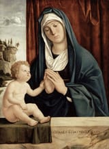 Giovanni Battista Cima (Conegliano, Treviso, Trevigiano, Domain of the Repubic of Venice c.1459-c.1518 ibidem) Madonna and Child - Oil on wood-min