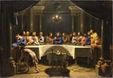 Jean-Baptiste de Champaigne (Bruxelles, Duchy of Brabant, Holy Roman Empire 1631-1681 Paris, Kingdom of France) The Last Supper - Oil on Canvas c.1678-min