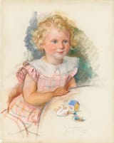 Zinaida Evgenievna Serebriakova (Neskuchnoye estate, Kursk Governorate, Russian Empire 1884-1967 Paris, French Republic) Portrait of a young girl with blonde ringlets - Charcoal and pastel on paper 1943