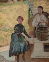 Jacek Malczewski (Radom, Radom Governorate, Kingdom of Poland, Russian Empire 1854-1929 Kraków, Kraków Voivodeship, Republic of Poland) Zatruta studnia (The poisoned well) - Olej na płótnie 1906