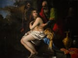 Giovanni Martinelli (Montevarchi, Captaincy of Arezzo, Grand Duchy of Tuscany 1600-1659 Florence, Grand Duchy of Tuscany) Suzanne et les vieillards - Huile sur toile c.1635