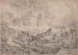 Eduardo Zamacois y Zabala (Bilbao, Vizcaya Province, Kingdom of Spain 1841-1871 Madrid, Kingdom of Spain) Shipwreck near a port - Graphite on paper
