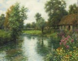 Louis Aston Knight (Paris, French Republic 1873-1948 New York City, New York, U.S.A.) La Varenne at St. Helier - Oil on canvas