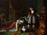 Charles Pompée Le Boulanger de Boisfrémont (Rouen, Normandy, Kingdom of France 1773-1838 Paris, Kingdom of France) Napoleon I grants the Princess of Hatzfeld the pardon of her husband - Oil on canvas 1810