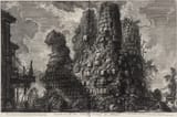 Giovanni Battista Piranesi (Venice, Republic of Venice 1720-1778 Rome, State of the Church) Sepolcro de&#039; tre fratelli Curazj in Albano (Tomb of the three Curazj brothers in Albano) - Etching 1756-min