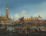 Carlo Grubacs (Perasto, Kingdom of Dalmatia, Habsburg Monarchy 1801-c.1870) The Molo - Oil on canvas