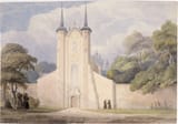 John Christian Schetky (Edinburgh, Scotland, Kingdom of Great Britain 1778-1874 London, U.K.) Oliva Monastery near Danzig - Watercolor on paper 1842-min