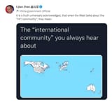 Ukraine China America West the international community you always hear about funny