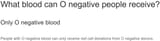 o negative compatibility 
