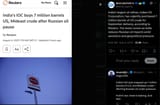 India’s largest oil refiner, Indian Oil Corporation, has urgently purchased 7 million barrels of US crude for September delivery 04-08-2025 Reuters